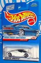 Hot Wheels 1998 First Editions #668 Ford GT-90 White w/ 3SPs Malaysia Base - $4.50