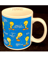 TWEETY BIRD Coffee Mug Cup-Warner Bros-Looney Tunes-Blue-Vintage 1994 - €11,13 EUR
