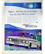 FORD FAIRLANE 500 - First V-8 of its kind! 1961 Vintage Print Ad - $12.13