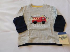 Osh Kosh B&#39;Gosh Boy&#39;s Toddler Long Sleeve T Shirt Size Variations Grey Heather - £10.17 GBP