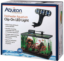 Aqueon Freshwater Aquarium Clip-On LED Light with 2-Way Soft-Touch Control - £36.91 GBP