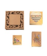 Lot of 4 All Night Media Wood Mounted Rubber Stamps - $20.13 CAD