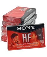Lot of 6 Sony HF 90 Minute Sealed Blank Audio Cassette Tapes High Fideli... - £9.54 GBP