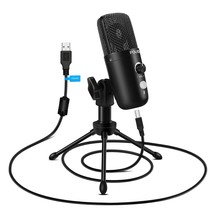 Usb Plug&amp;Play Computer Microphone, Professional Studio Pc Mic With Tripod For Ga - £31.26 GBP