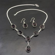 Hermosa 49% OFF Vintage Purple Amethystt Silver Color Earrings Necklace Jewelry  - £20.71 GBP