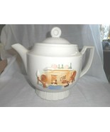 Porcelier Vitreous China With Raised Fireplace Scene Tea Pot Coffee Pot ... - $23.74