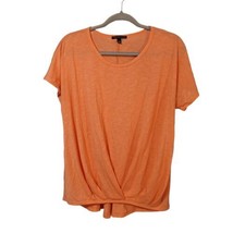 Signature Studio Orange Women&#39;s Pullover Top Shirt Size Large Polyester Rayon - £9.56 GBP