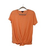 Signature Studio Orange Women&#39;s Pullover Top Shirt Size Large Polyester ... - $12.16