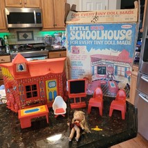 Remco 1960s Little Red Schoolhouse for Tiny Heidi Jan with Furniture Box... - $99.95