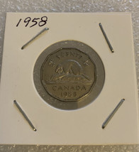 1958  Canada 5 Cents Nickel Canadian Coin - £1.40 GBP
