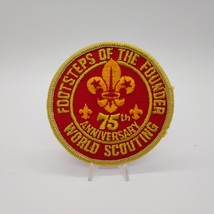 Vintage BSA 1985 Footsteps of the Founder World Scouting 75th Anniversary Patch - £9.97 GBP