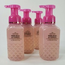 4 Pink Lilac &amp; Vanilla White Barn Gentle Foaming Hand Soap Wash Bath Body Works - £21.17 GBP
