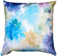 May Flower Blue Throw Pillow 20X20, with Polyfill Insert - $59.95