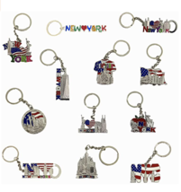 12 Pack New York City Metal Keychains NYC  KeyRing Souvenir Collection, Gift Set - £11.07 GBP