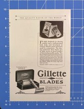Vintage Print Ad Gillette Safety Razor Blades Boston Gold Silver Plate 10 x 6.5&quot; - £9.24 GBP