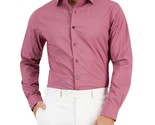 Alfani Mens Slim Fit Stain Resistant Puzzle Print Dress Shirt Rose-14-14... - $19.99