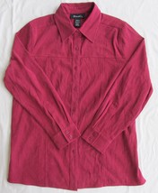 Denim &amp; Co. Women&#39;s Long Sleeve Faux Suede Shirt Size Medium - £11.97 GBP
