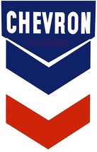 Chevron Laser Cut Logo Metal Advertising Sign 18&quot; by 12&quot; - £47.73 GBP