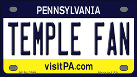 Temple Fan Pennsylvania Novelty Mini Metal License Plate Tag - $14.95