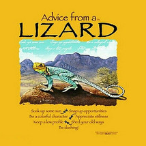 Lizard T-shirt S Small Advice Short Sleeve Yellow Nature New NWT - £15.81 GBP