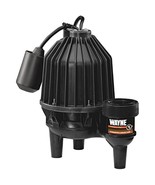 Wayne 57333-WYN4 SEL50 1/2 hp Thermoplastic Sewage Pump with Piggyback T... - $316.63