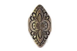Boho Gypsy Ring with Floral Engraved Design, Ornate Ethnic Ring for Her - £13.58 GBP