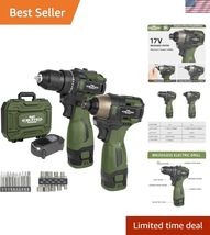Powerful 140Nm Impact Driver &amp; 55Nm Drill - Includes 2 Rechargeable Batt... - $138.84