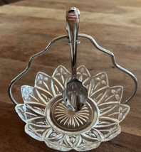 Vintage Sheffield Glass Marmalade Jelly Jam Bowl With Stand &amp; Silverplat... - $17.93 CAD