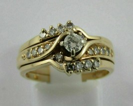 1.80 Ct Lab Created Diamond 10k Yellow Gold Fn Engagement Wedding Bridal Ring - £77.92 GBP