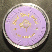 (1) Hard Rock Casino ROULETTE Chip - Purple - Piano - LAS VEGAS, Nevada - $8.95