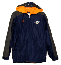 NFL Team Apparel  Miami Dolphins Boys Hooded Youth Coat Jacket (L 14/16) - £25.83 GBP