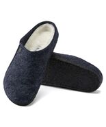 Birkenstock Zermatt Dark Blue Wool Shearling Slipper Size 39 Narrow L8 M6 - $123.49