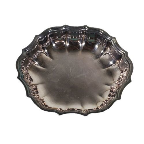 Chippendale International Silver Co. 6395 Silver Plated Nut & Candy Dish 5 1/2"  - $23.33