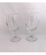 2 Clear Glass Water Goblets 16 oz - £6.22 GBP