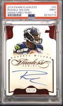 2014 Panini Flawless Signatures #49 Russell Wilson Ruby Auto 5/15 PSA 9 - £660.51 GBP