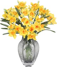 Xyxcmor 12Pcs Artificial Daffodils Flowers Yellow Narcissus Spring Flowers - £30.66 GBP