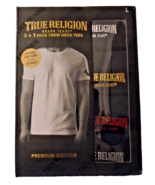 True Religion 100% Cotton Black Tshirts 4 Pack Men’s Crew Neck Size L New&Sealed - $31.31