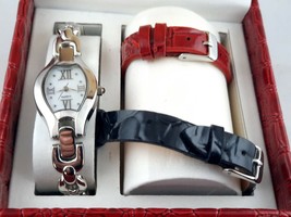Quartz Watch With Box And 2 Extra Bands, New Battery - $12.99