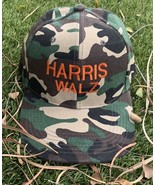 Harris Walz Camo/Orange Embroidered Hat Election Rally Kamala President ... - €16,18 EUR