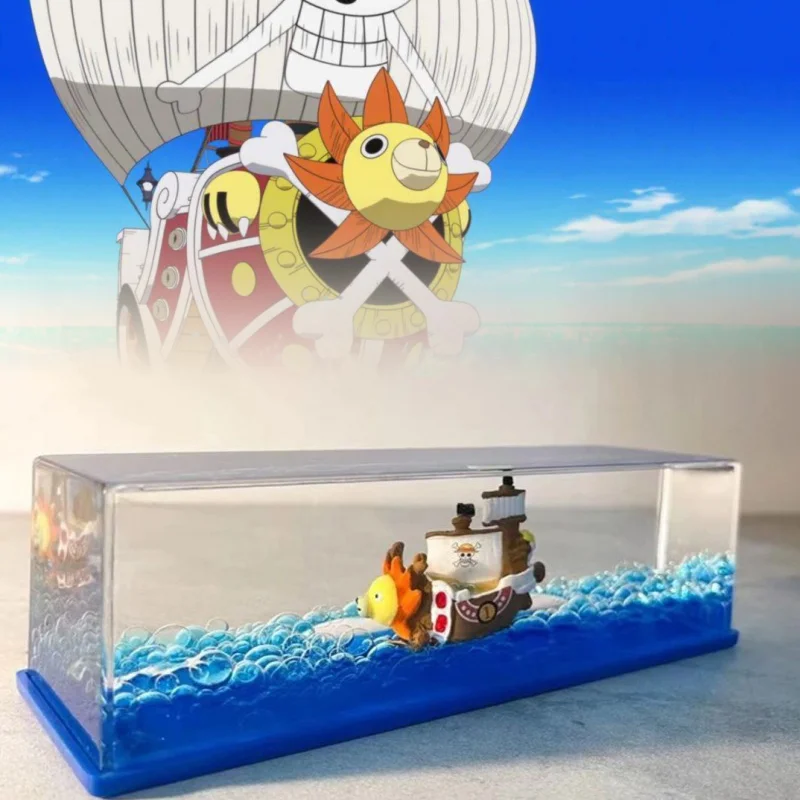 Thousand Sunny Fluid Liquid Drift Bottl Creative Ship Sea Hourglass Living Room - £21.81 GBP