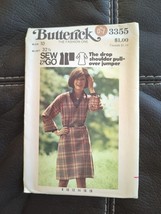 Vtg 1970s Easy Pattern Dress Jumper Pattern Sew &amp; Go Butterick 3355 Size 10 Uc - £11.45 GBP