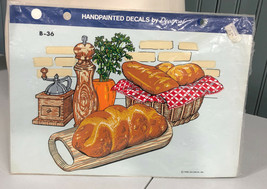 Handpainted Decals By Decocal Bread Basket Kitchen Vintage  - $11.91