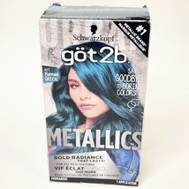 Schwarzkopf Got2b Metallics Permanent Hair Color Kit #M77 Mermaid Green - £7.38 GBP