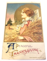 A PEACEFUL THANKSGIVING Orig Antique 1912 John Winsch HOLIDAY Embossed P... - £13.42 GBP