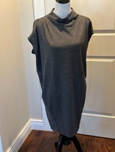 EUC HELMUT LANG Wool Jersey Gray Wedge Dress SZ M - £93.20 GBP