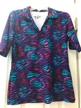 Nwt Ladies Tzu Tzu Sport Electric Zebra Daisey Short Sleeve Golf Shirt M L Xxl - £51.83 GBP