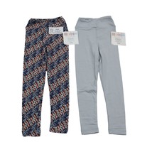 LulaRoe Pants Girls S to M Simply Comfortable White Gray Set of 2 Leggings - £19.97 GBP