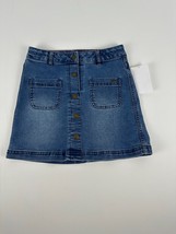 Tommy Hilfiger Girls Mini Skirt Blue Jean Denim Snap Front Pockets-Medium 8/10 - £15.71 GBP