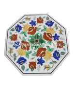 24&quot; Marble Coffee Table Top Pietra Dura Semi Precious Handmade - $22,119.87 MXN
