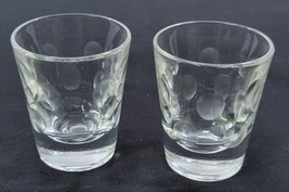 AP) Vintage Pair of Etched Pebble Dots Shot Glasses - £7.89 GBP